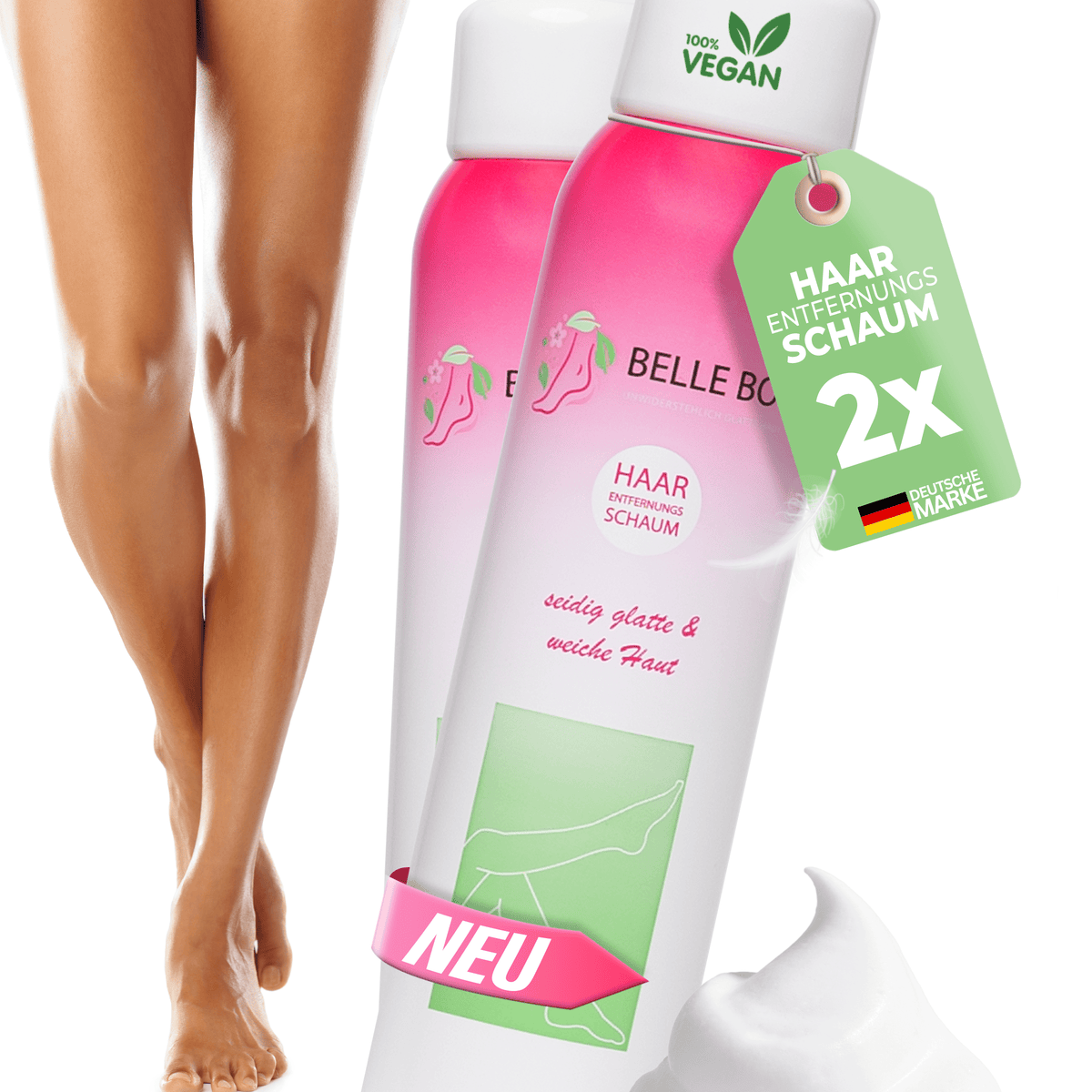 Belle Body szőrtelenítő hab női arcszőrzetre