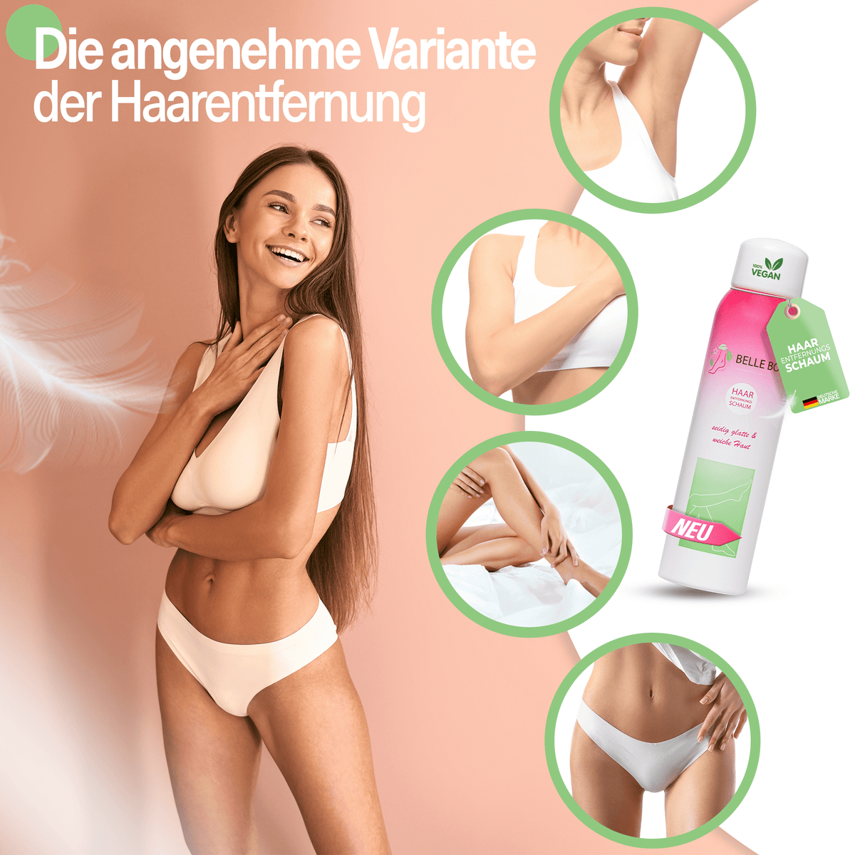 Belle Body szőrtelenítő hab női arcszőrzetre