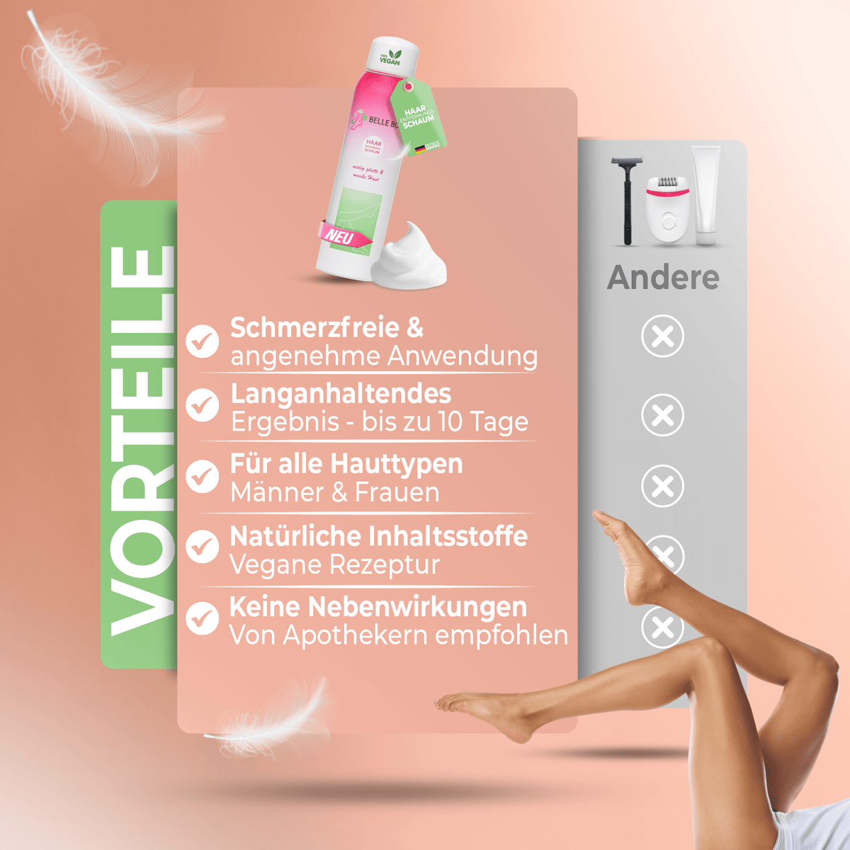 Belle Body szőrtelenítő hab férfiaknak